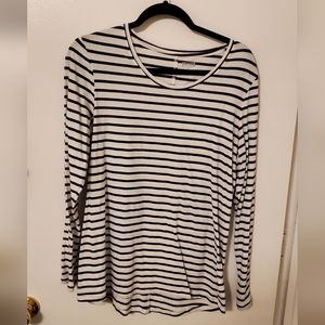 Ladies Duluth striped long sleeve tee L